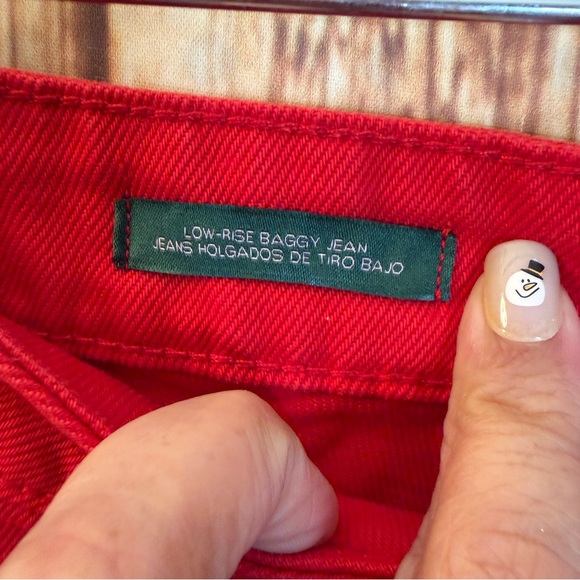 Wild Fable Women’s Low Rise Baggy Rigid Red Jeans 31” Inseam Size 4 - Picture 8 of 11